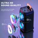 JYX Karaoke Machine with 2 Wireless Microphones, 24" Big Portable Bluetooth Speaker for Adults with RGB Light PA System Treble & Bass, Support TWS/USB/AUX/TF Card/REC, for Home Party Outdoors