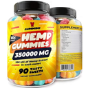 Gummies for Pain, Anxiety, Sleep, Stress Relief, 35000 MG, High Potency, Premium Calm Gummy Bears with Oil - 100% Natural - Improves Memory, Focus, Attention - Omega 3, 6, 9 & Vitamins B, E, BB Date 02/2022