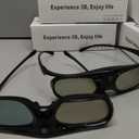 DLP Link 3D Glasses, ELEPHAS 144Hz Rechargeable Active Shutter Eyewear for Most DLP-Link 3D Projectors- Acer, ViewSonic, BenQ Vivitek, Optoma, Panasonic, Dell, Viewsonic (4 Pack)