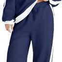 Herseas Women 1 Piece Outfits Color Block Sweatsuit Casual Fleece Lounge Matching Sets (Small, Royal Blue), Only Pants