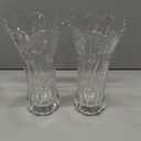 Dicunoy Set of 2 Glass Flower Vase, 9.5" Large Flower Vases for Centerpieces, Modern Clear Heavy Duty Crystal Tall Cylinder Flared Vase for Rose Bouquet, Home, Wedding, Living Room, Office