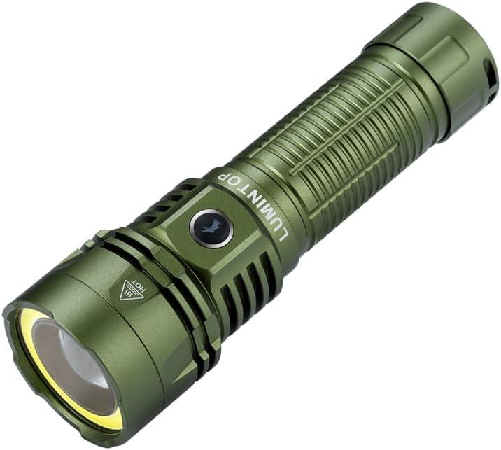 LUMINTOP W2 Flashlight, 700 Meters Super Bright LED+COB Red & White Light, High Performance Rechargeable Tactical Flashlight, 7 Modes for Hunting, Camping, Emergency