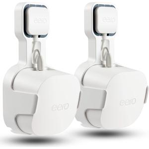Wall Mount Holder for EERO 6+ Mesh WiFi System, Space Saving Outlet Wall Mount Bracket for EERO 6+ Router with Cord Management and Easily Moved(2 Pack)