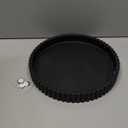 OAKOA Concrete Black Tray for Coffee Table - Round Black Decorative Tray for Table Decor - Bandejas Decorativas para La Sala - Coffee Table Centerpiece