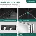 Kitchen Sink 32x18 Inch Undermount Kitchen Sink 16 Gauge Stainless Steel Single Bowl Gun Metal Black Finish with Accessories