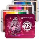 ARTISTIC EYE Premium Watercolor Pencils | Set of 72, Quality 3.5mm Soft Core Leads, Water-Soluble Pencils, Perfect for Beginner & Advanced Artists