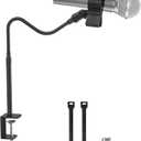 ZealSound Microphone Stand 19inch,Flexible Gooseneck Desktop Mic Stands,Upgraded Microphone Clip Holder for Mics with Outer Diameter 1.03" and 2.59",3/8" to 5/8" Screw Adapter for Blue Yeti and More