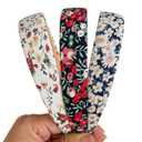 2 x Chunx 6pcs 25mm Floral Headbands for Girls Women Plain Hairbands Non Slip Hard Hair Hoops Headwear for Hair