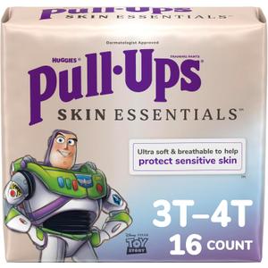 Pull-Ups Boys' Skin Essentials Potty Training Pants, Training Underwear, 3T-4T (32-40 lbs), 16 Ct
