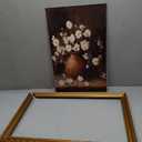 Vintage Gold Framed Wall Art for Living Room Rustic Flower Wall Decor Retro Moody White Floral Still Life Oil Painting Picture Country Floral Canvas Prints for Living Room Bedroom 16x24in