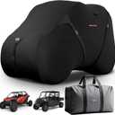 Rosefray UTV Cover, Waterproof 420D Heavy Duty Protection UTV Covers 2-3 Seater/4-6 Seater Compatible with Polaris Ranger RZR General PRO XP 4 Can-Am Maverick X3 Yamaha SxS XL Black