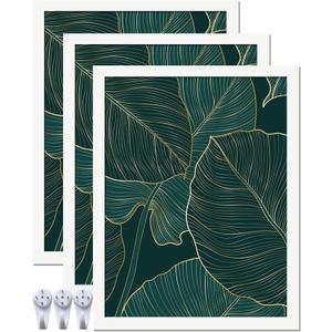 White Picture Frame Set of 3, 17x22 Picture Frame for Photo Poster Canvas Certificate Document Display Horizontally or Vertically High Transparent Wall Gallery(Size 17 x 22 inches)