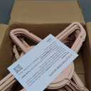 SONGMICS 24 Pack Pants Hangers, 16.7 Inch Coat Hangers with Rose Gold Colored Movable Clips, Heavy-Duty, Non-Slip, Space-Saving, for Pants, Skirts, Dresses, Light Pink UCRF14PK24