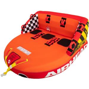 Airhead Mable Inflatable Towable Tube, 1-3 Rider Models, Dual Tow Points, Full Nylon Cover, EVA Foam Pads, Patented Speed Valve, Boat Tubes and Towables