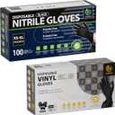 SwiftLite Disposable Vinyl Gloves, 100ct Black
