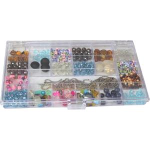Everything Mary 21-Compartment Bead Storage Box  Clear Organizer for Diamond Painting, Jewelry, Craft Beads & Tools  Durable Plastic Case for Diamond Art, Small Items & DIY Projects