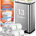 13 Gallon 100 Counts (fit 12-15 Gal) Strong Tall Kitchen Trash Bags Garbage Bags by RayPard, fit 50 Liter Waste Basket, Clear Trash Bags Can Liners for Home Office Bathroom Bedroom