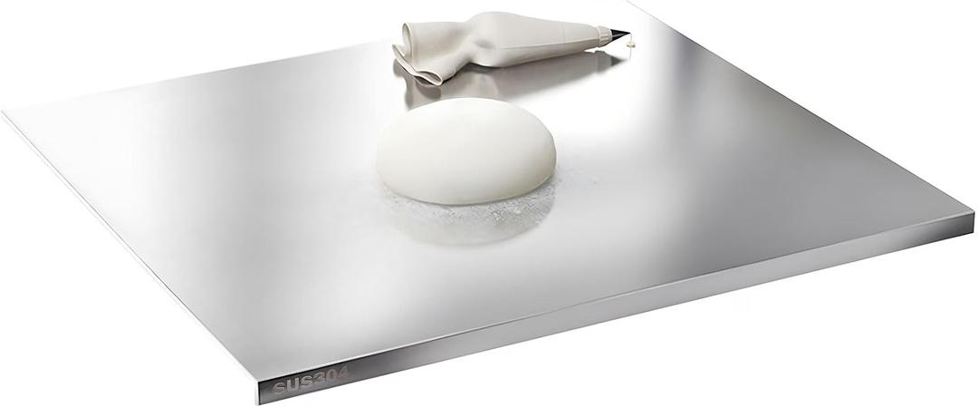 Stainless Steel Cutting Boards for Kitchen,304 Stainless Steel Chopping Boards with Lip and Non-slip silicone pad for Countertop Cutting Meats Fruits, Easy To Clean (15.7 * 27.5 * 0.06inch)