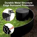 Land Guard Corrugated Garden Edging Border, 6" 100' Landscape Paver Edging, Tall Landscape Edging, Fence for Garden, Flower Bed, Lawn and Landscape Edging (Black)