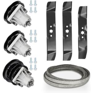 46 inch Deck Rebuild Kit for MTD LT 4600H LT 946G Toro LX460 LX465, Spindle 618-0240 918-0430 112-0311 112-0383, Blade 112-0302 112-0304, Belt 112-0317 954-0349 754-0349