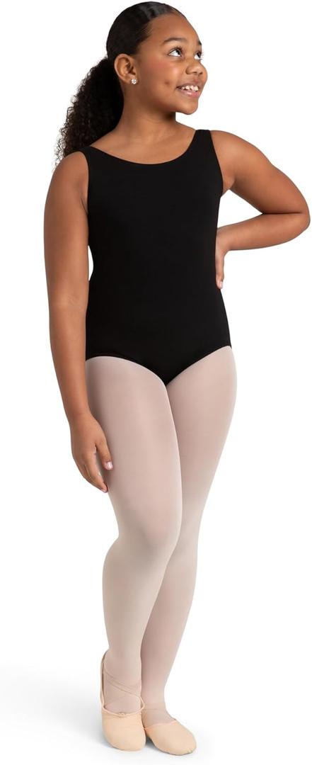 Capezio girls High-neck Tank Leotard (4-6, Black)
