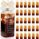 Skylety 36 Pcs Thank You Gifts for Coworker Teacher Appreciation Gift Employee Appreciation Gifts Cups Bulk Mother's Day 13.5 oz Clear Skinny Tumblers with Straws Lids Bow(You're Awesome,Beige)