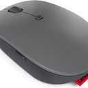Lenovo Go USB-C Essential Wireless Mouse, 2.4 GHz Nano USB-C Receiver, Adjustable DPI, Rechargeable Battery, Ambidextrous, GY51C21210, Grey