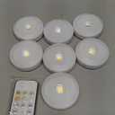 WILLED Rechargeable Puck Lights with Remote Control, 3 Color Temperatures and Timing Function, Dimmable Tap Light, Stick on Under Cabinet Lights, LED Puck Lights for Kitchen, Closet and Shelf(6 Pack) (Warm White - Cool White, White)