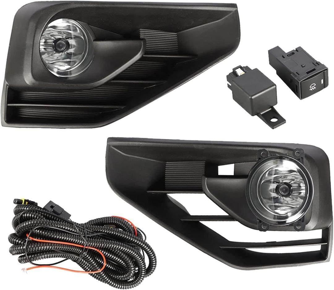 labwork 1 Pair Fog Lights Lamps Assembly Replacement for Nissan Pathfinder 2017-2019 Driving Fog Lights Lamps with Bulbs Fog Light Covers Harness Switch Kit