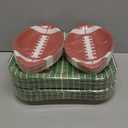 Tanlade 200 Pcs Football Paper Plates Football Party Decorations Supplies Disposable Plates Snack Nacho Platter Serving Trays for Game Day Sports Event Tailgate Party, 2 Styles