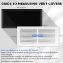 14"W x 6"H [Duct Opening Size] Steel Return Air Grille | HVAC White Rust-Resistant Vent Cover for Wall & Ceiling, AC Cold Air Return, Overall Dimensions 15.75"W x 7.75"H
