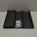 RICHER HOUSE 4Set Floating Shelves for Wall, 16 inches Black Wall Mounted Shelves with Lip for Storage, Display Picture Ledge Shelf for Bedroom Bathroom Kitchen Living Room Decor, Modern Black