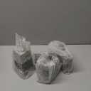 nu steel Rustic (Set of 4) Bath Accessory Set in Real Cement and Stone: Includes Soap Dish, Toothbrush Holder, Tumbler, Soap/ Lotion Dispenser