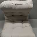 DANGHOOGY Wicker Chair Cushions, Waterproof Outdoor Loveseat Cushions for Patio Furniture, 3 Pieces Wicker Furniture Cushions, 1 Loveseat and 2 U-Shaped Cushions, Cream