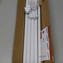 Curtain Rods for Windows 36-78 inch, 5/8 inch White Curtain Rod with Brackets Adjustable for Bedroom Kitchen Study Living Room