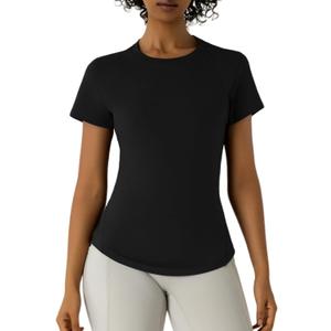 Workout Tops for Women Athletic Tops Short Sleeve Shirts-Cropped Slim Fit Gym Running Yoga T Shirts (S)