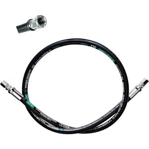 LingCheng 26711-08-08RW Hydraulic Hose Swivel Assembly 1/2 ” Hydraulic Hosewith Female JlC X Female JlC 36 ”Long3988 psi, Black
