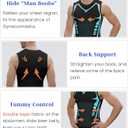 Compression Shirt Men Slimming Body Shaper Vest Crewneck Workout Shirts Tummy Control Undershirts (Black), M