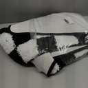 Uphome Bathroom Rug Runner, Black and White Checkered Large Machine Washable Bath Mat Non Slip, 24x71 Water Absorbent Soft Microfiber Bath Rug for Tub, Shower, Floor