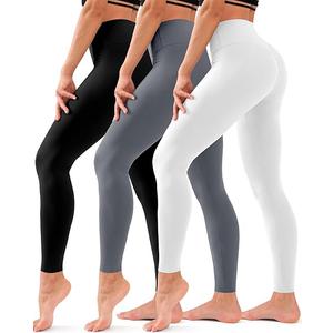 Hmuuo 3 Pack Leggings for Women High Waisted Tummy Control No See-Through Yoga Pants Workout Running Leggings, S-M