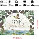 AIBIIN 7x5ft Duck Hunting Backdrop One Lucky Duck Birthday Decorations Mallard Duck Hunting First Birthday Party Supplies