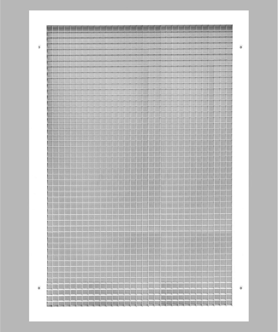 16" x 24" or 24" x 16" Cube Core Eggcrate Return Air Grille - Aluminum Rust Proof - HVAC Vent Duct Cover - White [Outer Dimensions: 17.75 x 25.75]