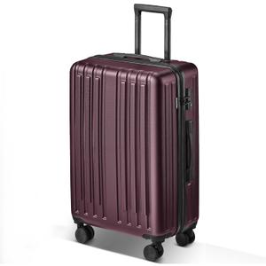 28 inch Luggage Hardside Lightweight Suitcase with Spinner Wheels TSA Lock for Travel Business, Red (28inch Checked, Wine) 28 inch Luggage Hardside Lightweight Suitcase with Spinner Wheels TSA Lock for Travel Business, Red (28inch Checked, Wine)