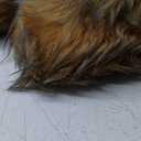 IXU Women's Faux Fur Boot Furry Fluffy Round Toe Suede Winter Comfy Plush Warm Short Outdoor Indoor Flat Shoes Knee-High Boots (8.5, Brown)