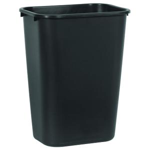 Rubbermaid Commercial Products Deskside Wastebasket/Trash Can, 10.25-Gallon/41-Quart, Black, Plastic, Garbage Can for Home/Office, Fits Under Desk/Sink/Cabinet