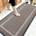 OLANLY Front Door Mat Outside 71x47, All-Season Heavy-Duty Rubber Doormat | Khaki and White, Absorbent, Stain and Fade Resistant, Non-Slip Backing, Low-Profile Indoor Outdoor Floor Mat for Entryway