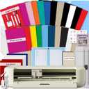 Cricut Explore 5 Rainbow Essential Bundle - for Vinyl, HTV, Stickers, Cards & Custom Decals - Includes Smart Vinyl, Smart Iron-On, Printable Vinyl, Cardstock & 100+ Project eBook
