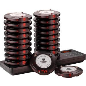 20PCS Restaurant Pager System, Vibration Beep Flash Reminder for Fast Food Shop Cafe Dessert Store Bakery Tea House Food Truck Use
