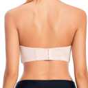 Dvpol Strapless Bra 38D Bras for Women Push up Clear Straps (Beige), 38D