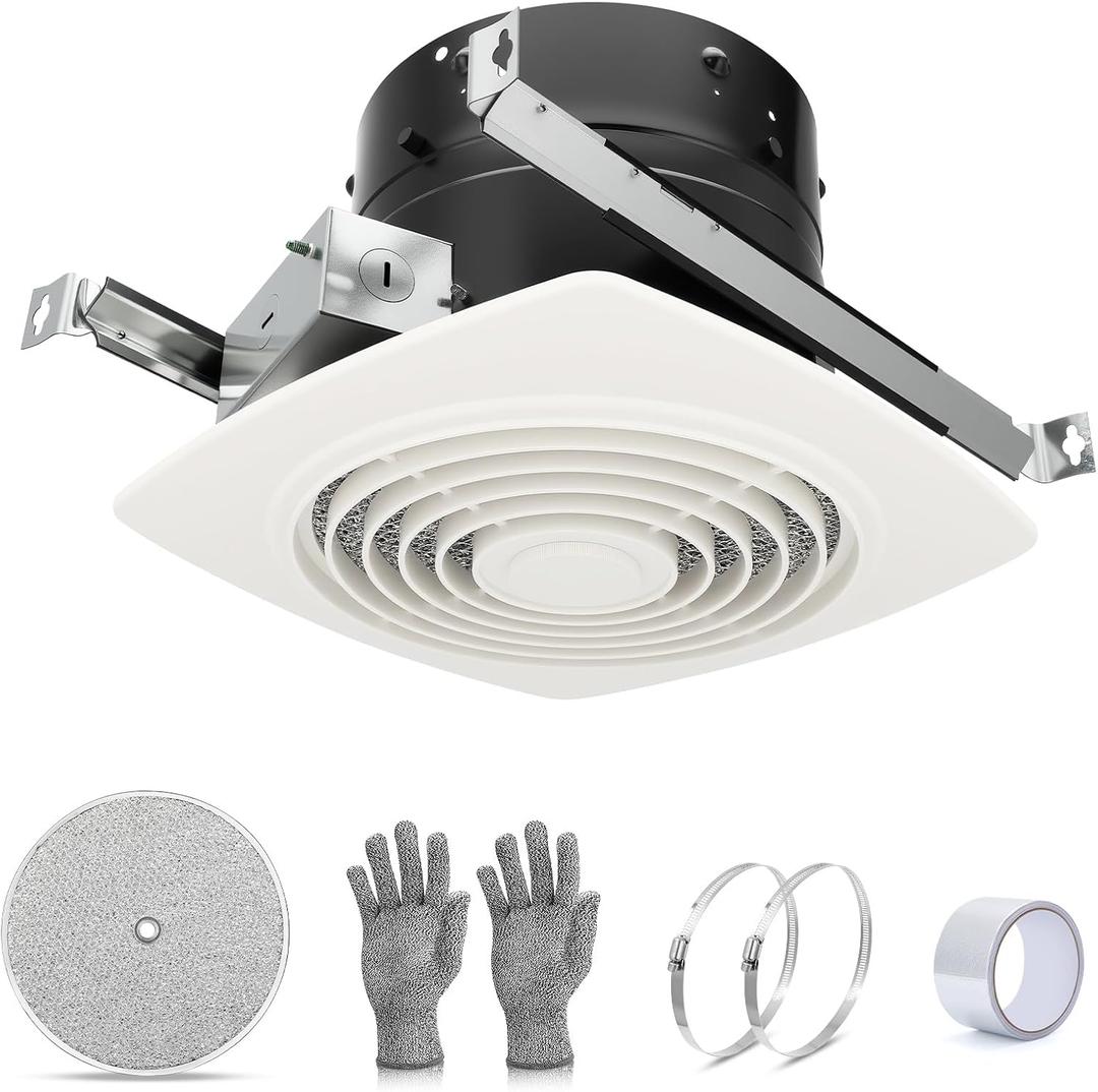505 High Airflow Bathroom Fan for Ceiling 8 Inch Fan with Powerful 200 CFM, Bathroom Exhaust Fan, Kitchen Exhaust Fan, Household Ventilation Fans
